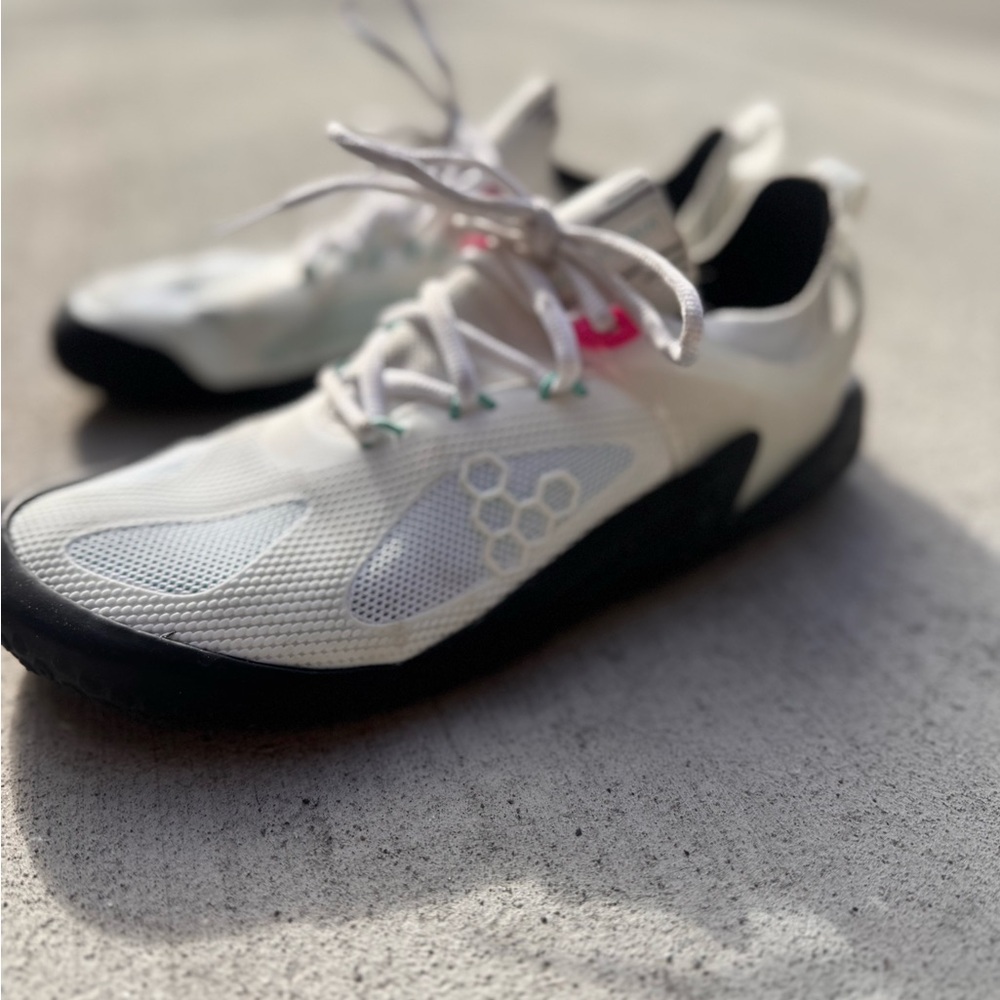 Vivo Barefoot White and Black Athletic Shoes